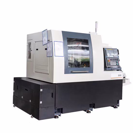 High Machining Accuracy 2 Spindle CNC Swiss Type Automatic Lathe Machine for Communication Equipment (JSL-20RB)